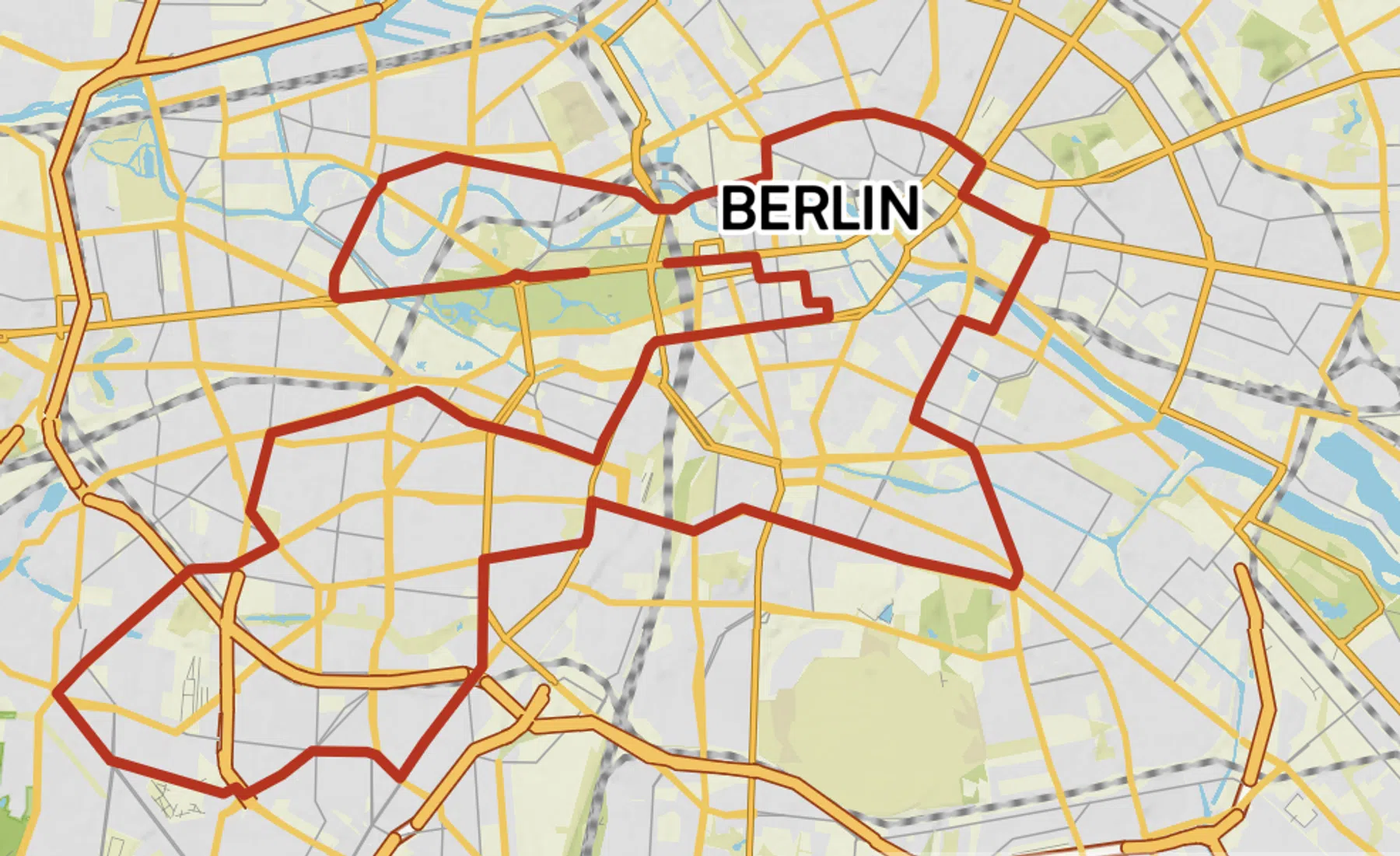 Parcours Berlijn Marathon